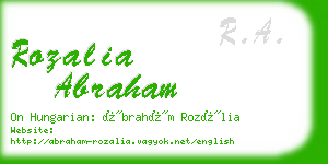 rozalia abraham business card